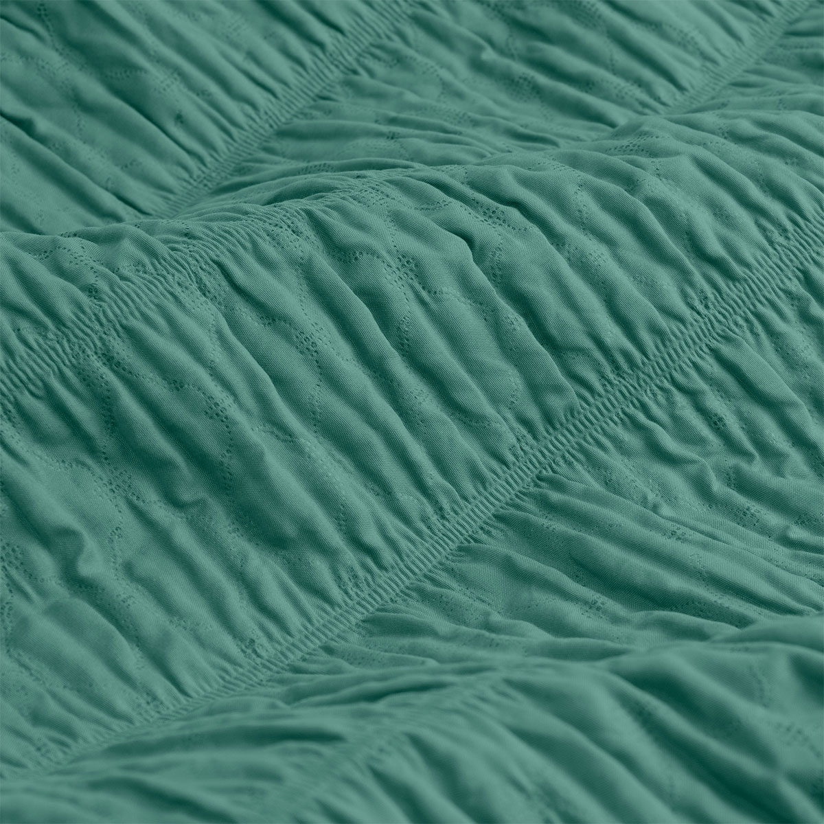 Ardor Tuscan Teal Ruched Quilt Cover Set Queen โ image 4