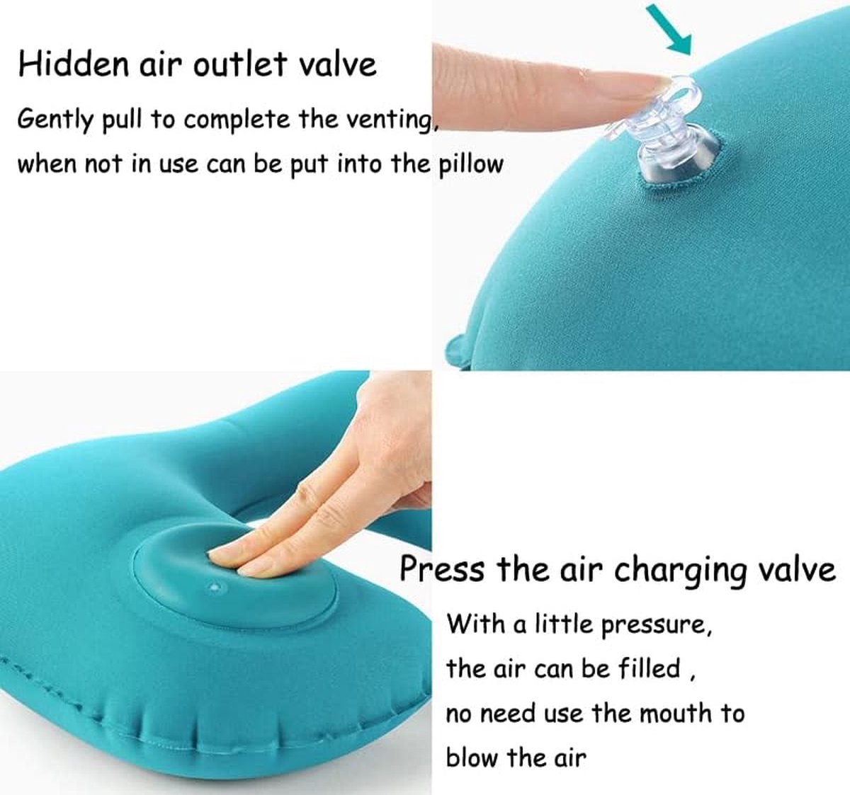 Travel Pillow - Inflatable Travel Pillow - Foldable - Neck Support for Neck Pain - Soft Neck Support for Sleeping - Align and Stabilize - One Size - Neck โ image 3