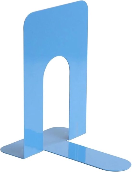 Bookends - Metal - Iron Bookshelves - To be used for supporting books and organizing your desk - 2 Pieces - 13 × 15 × 16.5 cm - Blue — image 3