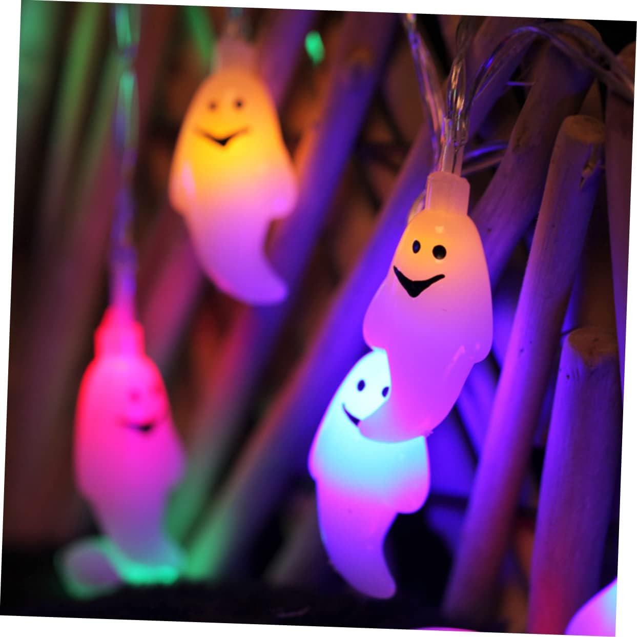 pc. LED Ghost String Light for Halloween Lights, USB Powered, Flashing Modes, Decorative Lighting for Home Parties and Events โ image 4
