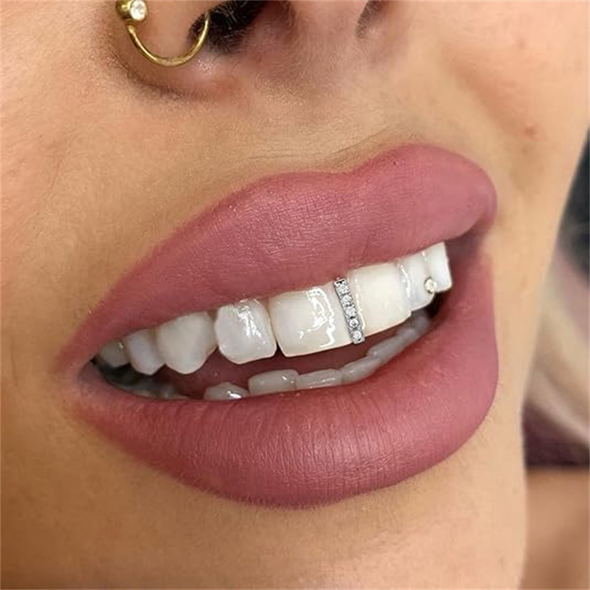 6Pcs 18K Gold Plated Hip Hop Teeth,Hip Hop Teeth Grillz Set for Men Women,Hip Hop Grills for Your Teeth Top and Bottom,Rapper Costume Cosplay Teeth Jewelry and — image 4