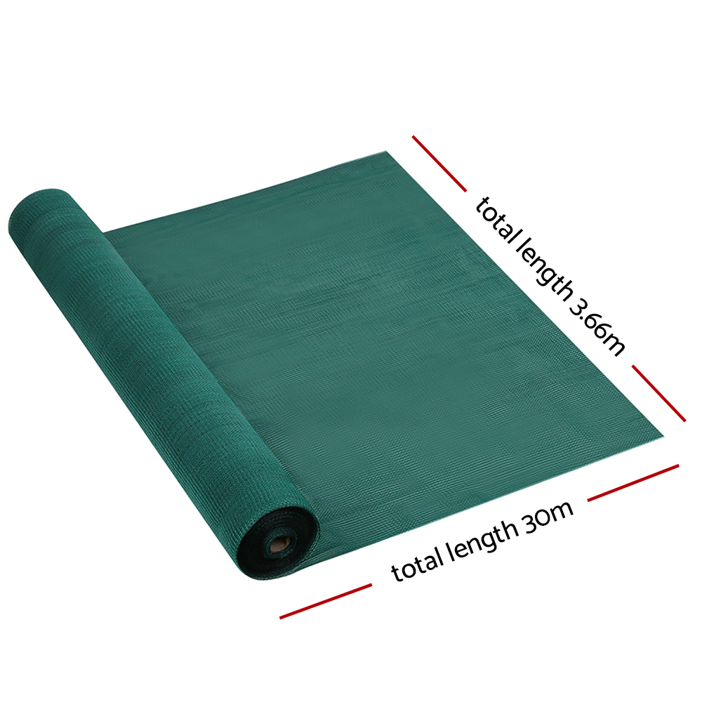 Instahut 50% Shade Cloth 3.66x30m Shadecloth Wide Heavy Duty Green โ image 2