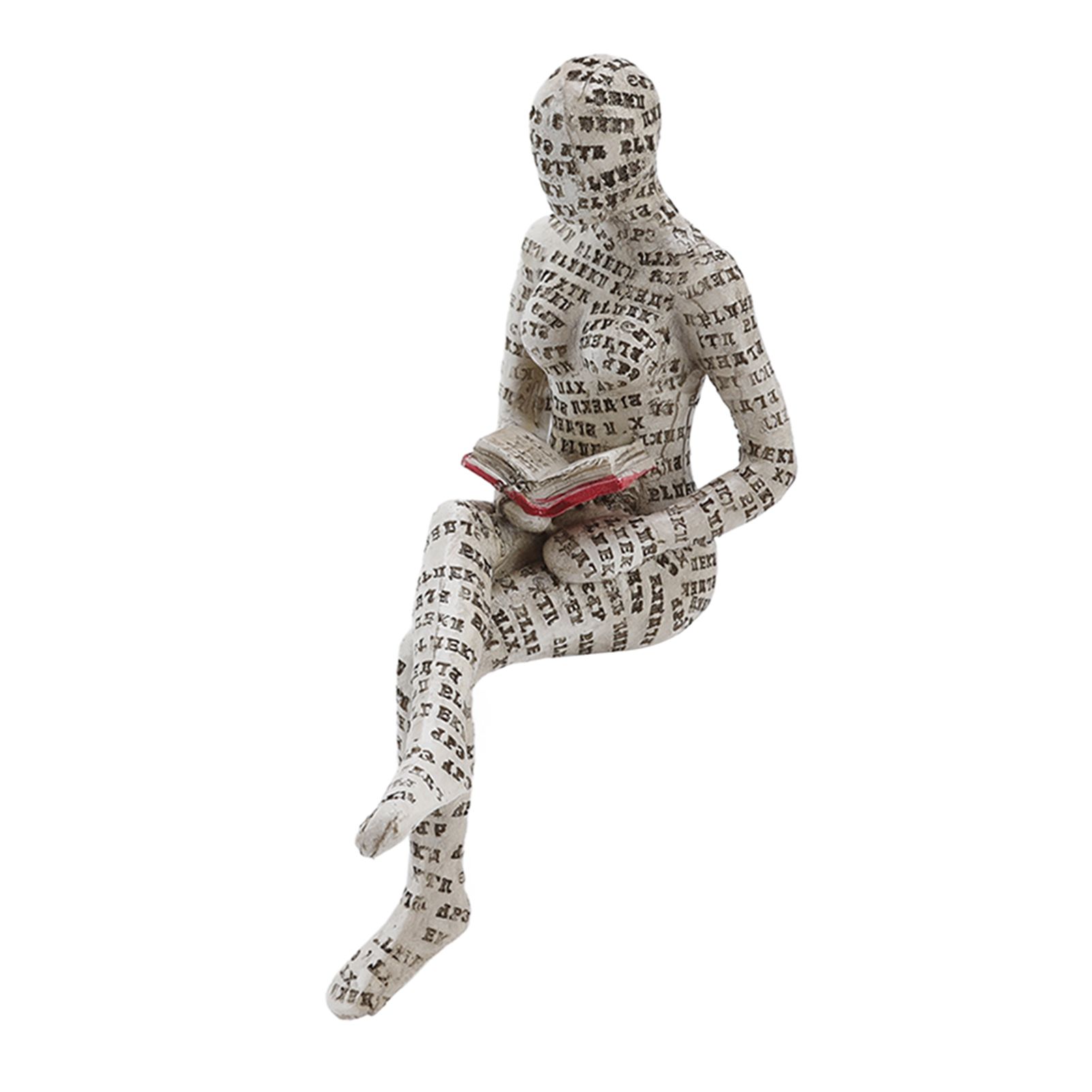 Resin Reading Woman Figurine Innovative Lady Reading Pulp Molding Bookshelf Ornaments for Home Decoration E โ image 6