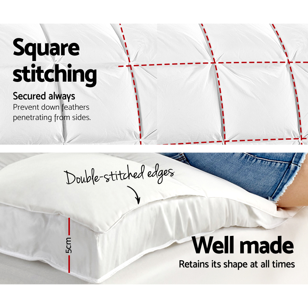 Giselle Bedding Pillowtop Mattress Topper 5cm Thick Pad for Back Pain Relief Washable Underlay Protector 1000GSM Microfibre Filling 45cm Deep Pocket Double โ image 5