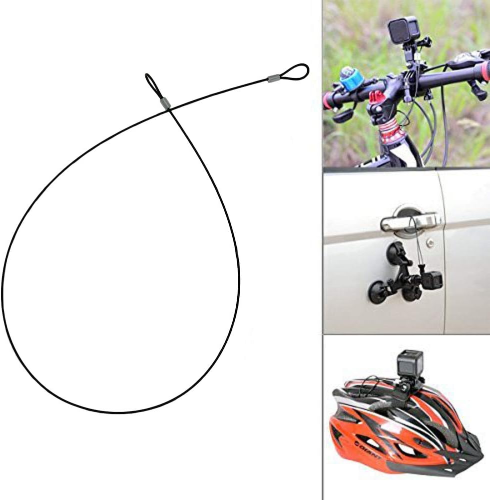 Sevrwell 35 inches Stainless Steel Tether Lanyard for GoPro Hero Max/9/8/7/6/5/4/3+/3(3PCS),SJ4000,Xiaomi Yi 4K, DJI OSMO Action Cameras — image 4