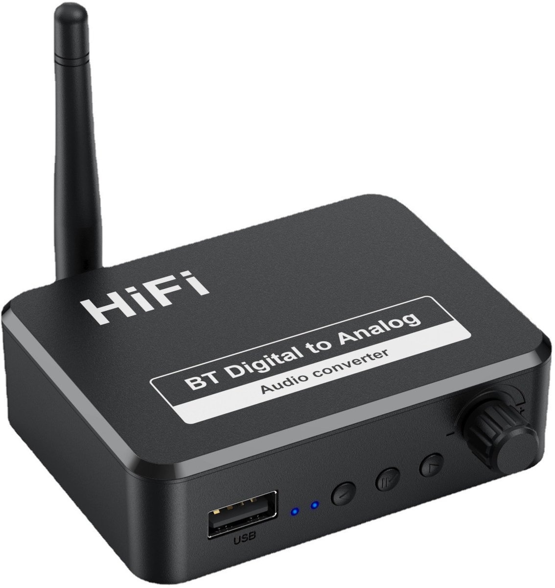 Bluetooth Receiver - Bluetooth Receiver for Audio - BT 5.3 - SPDIF/Optical/RCA Output - B35T - Black — image 6