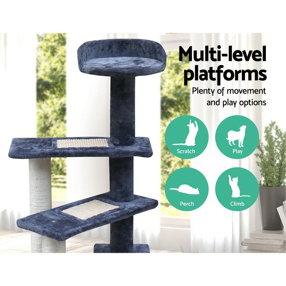 i.Pet Cat Tree 100cm Scratching Post Scratcher Tower Wood Condo House Trees Bed — image 3