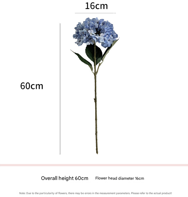 5-Piece Dark Blue Premium Lifelike Hydrangea Artificial Flowers- 60cm Long Stem Faux Floral Bouquet for Home, Wedding & Vase Decor โ image 4