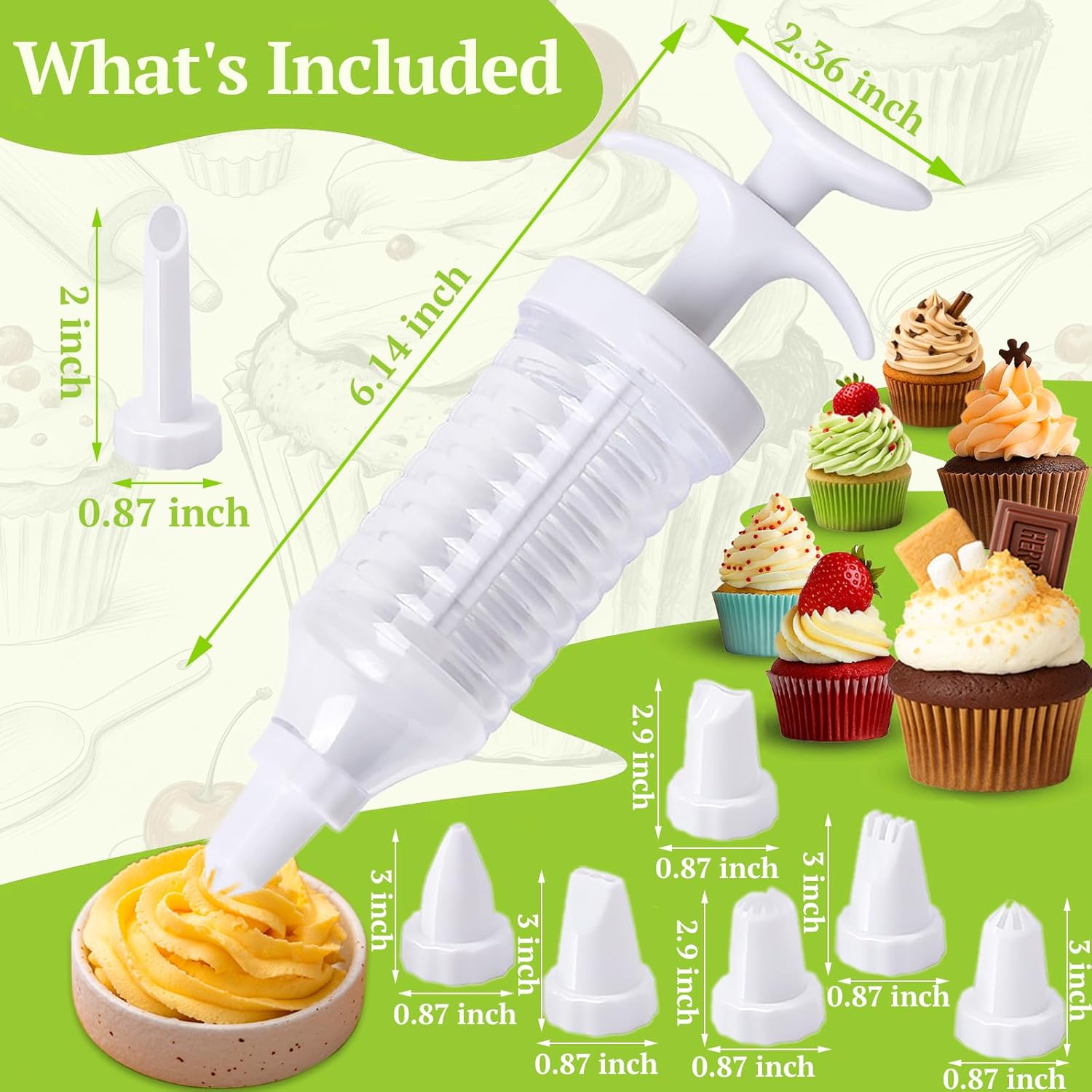 Cake Decorating Kit with 8 Piping Tips — image 6