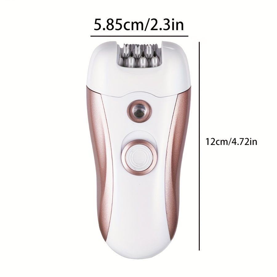 4-in-1 women's hair removal, electric epilator, shaver, foot file, trimmer, USB rechargeable, IPX6 waterproof, body grooming, Australian women - Sky Blue β image 4
