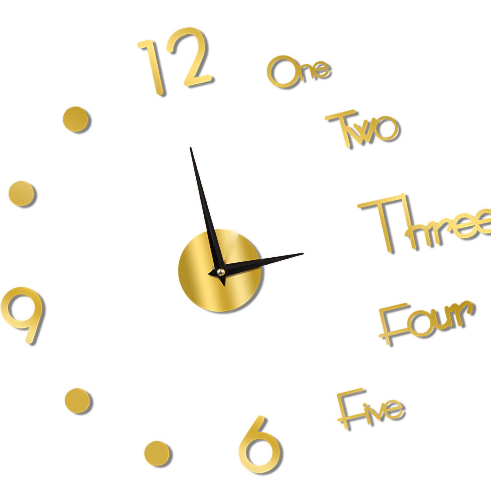Night Light Wall Clock Frameless Decorative Luminous Silent Clock for Living Room Bedroom Gold Medium 90cm/35.43in โ image 4