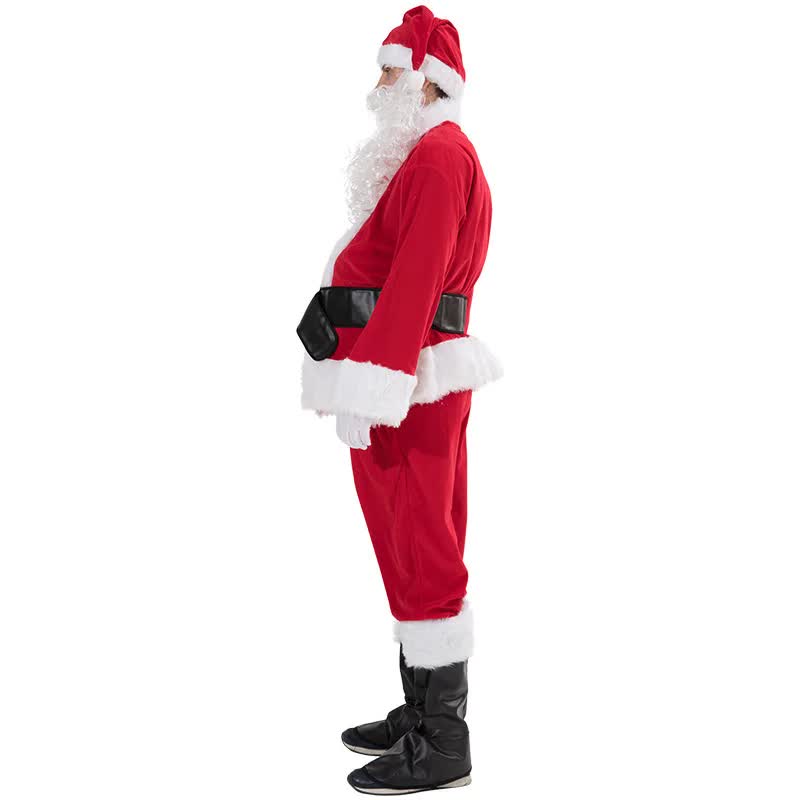 Santa Claus Costume 7 Parts Complete Set for Adults Cosplay with Elf XL 180-195cm — image 2