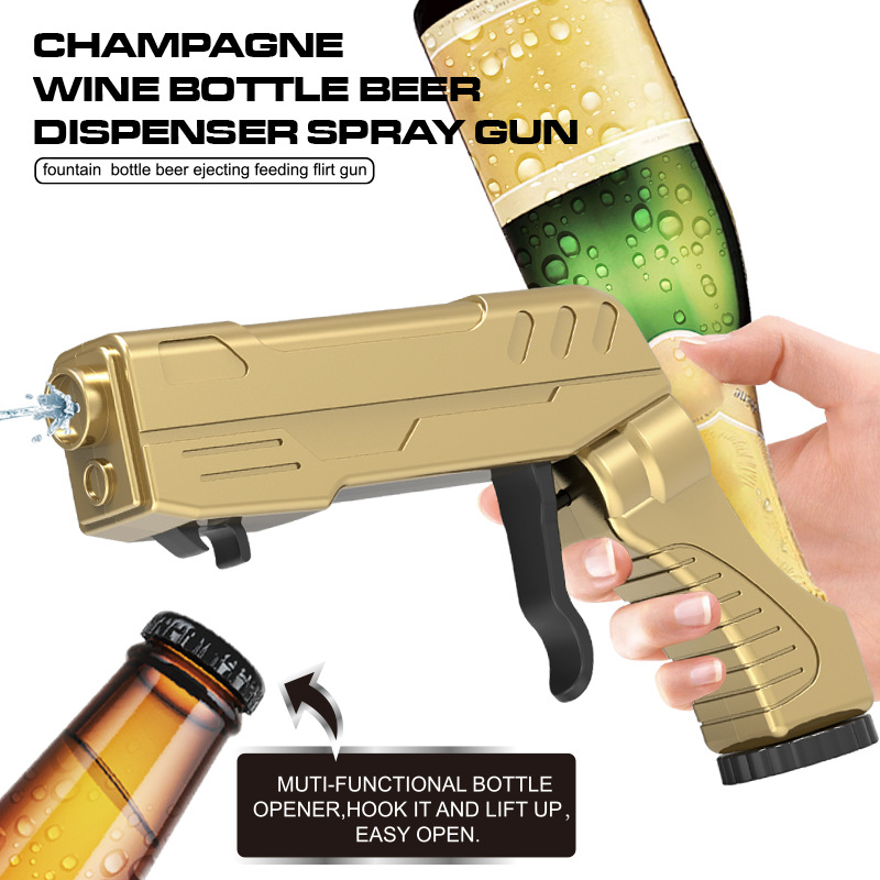 Black Champagne & Beer Spray Gun - Ultimate Party Starter & Drink Dispenser with Bottle Opener โ image 2