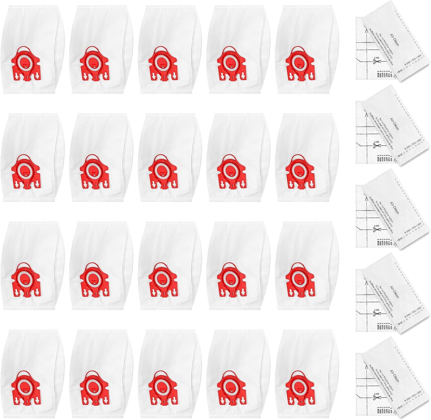 20 Pack 3D Airclean GN Vacuum Cleaner Bags and 20 Pack JM Vacuum Bags Compatible with Miele Canister Vacuum Cleaner — image 6