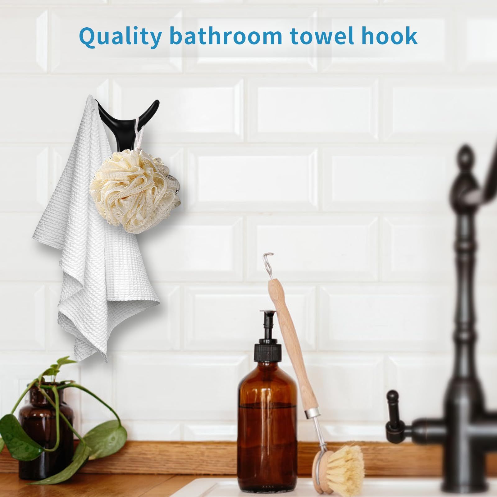 2pcs Hanging clothes hook, single hook, fixed wall mounted, bathroom, shoe cabinet, coat hook after entering the entrance hall — image 4