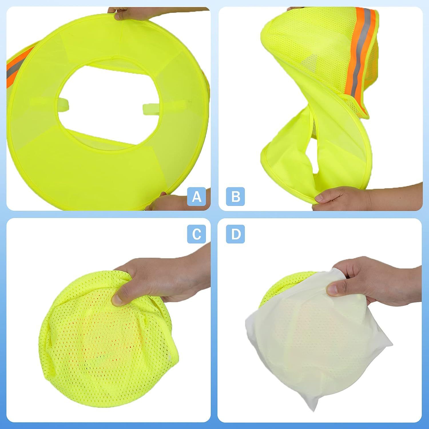 2 Pcs Hard Hat Neck Protection High Visibility Full Sun Protection and Neck Gaiter Bandana Face Scarf for Hard Hat Accessories โ image 4