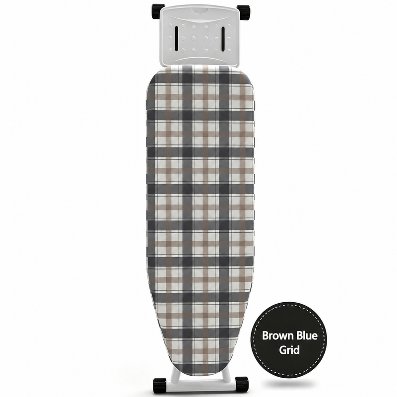 Ironing Board Cover with Heat Resistant Cotton Pad, Non-Fade Thick Replacement Fabric Cover, Elastic Drawstring, Fit 90×30cm Ironing Board, Breathable