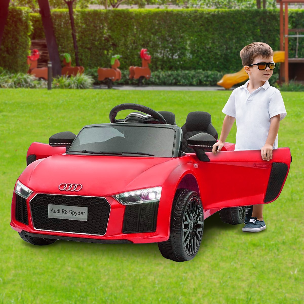 Kahuna R8 Spyder Audi Licensed Kids Electric Ride On Car Remote Control - Red — image 6