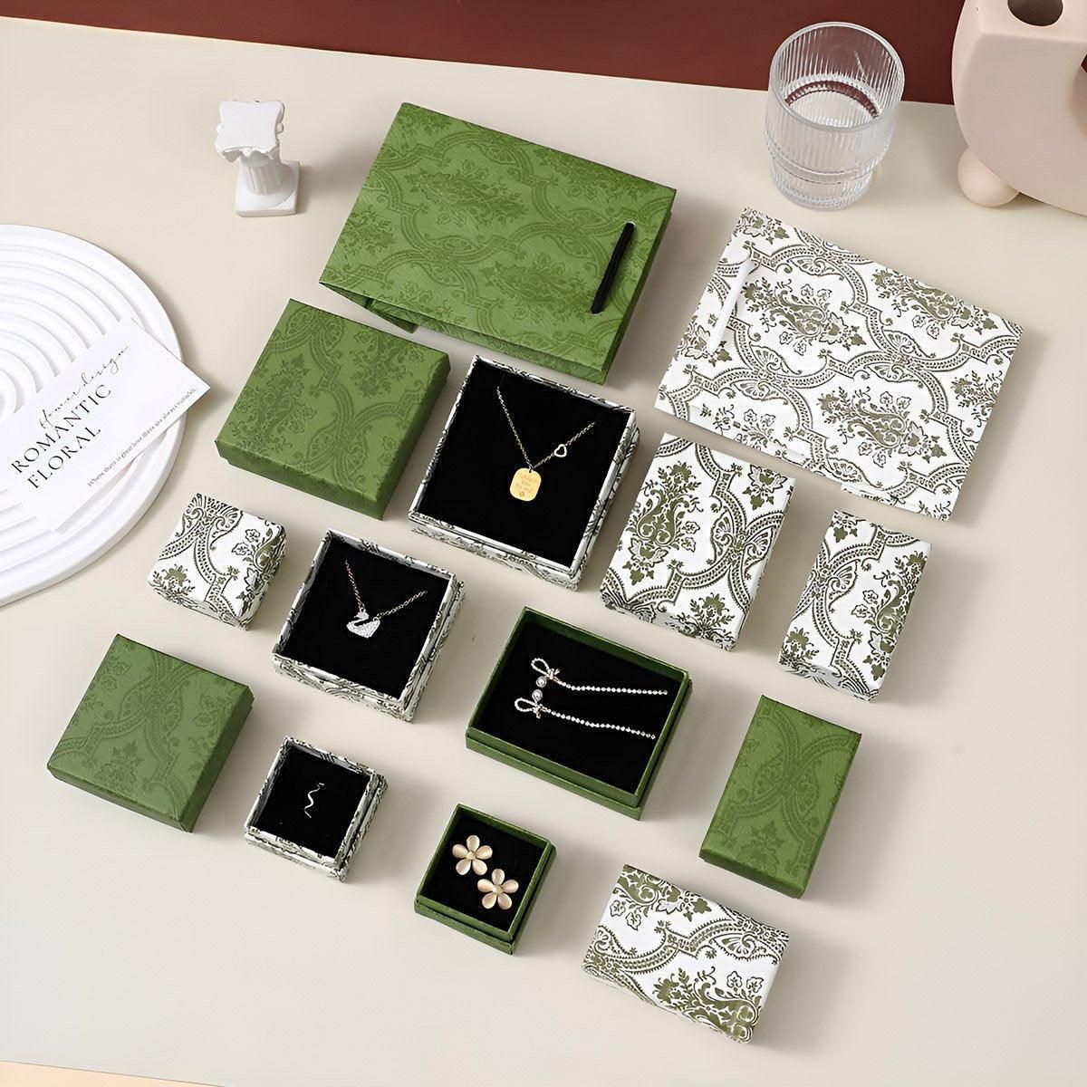 20pcs Ring Earring Gift Boxes Small Jewelry Packaging Storage Case Organiser - Green — image 6