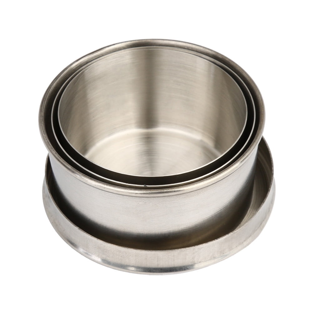 School SuppliesMedium Stainless Steel Telescopic Cup 02356, Emergency Steel Telescopic Shot Cup Glass Travel Collapsible Pocket Kitchen,Dining and Bar Silver — image 2