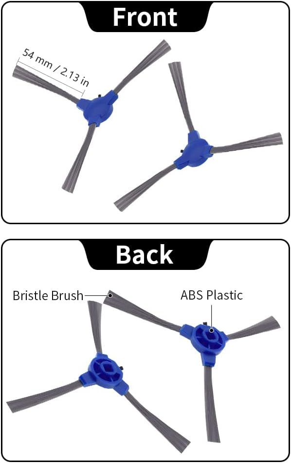 Replacement Parts Compatible with euy RoboVac 11S, 15T, 30, 30C, 15C, 12, 25C, 35C Accessories with 2 Main Rolling Brushes 6 ilter Sets 6 Side Brushes β image 6