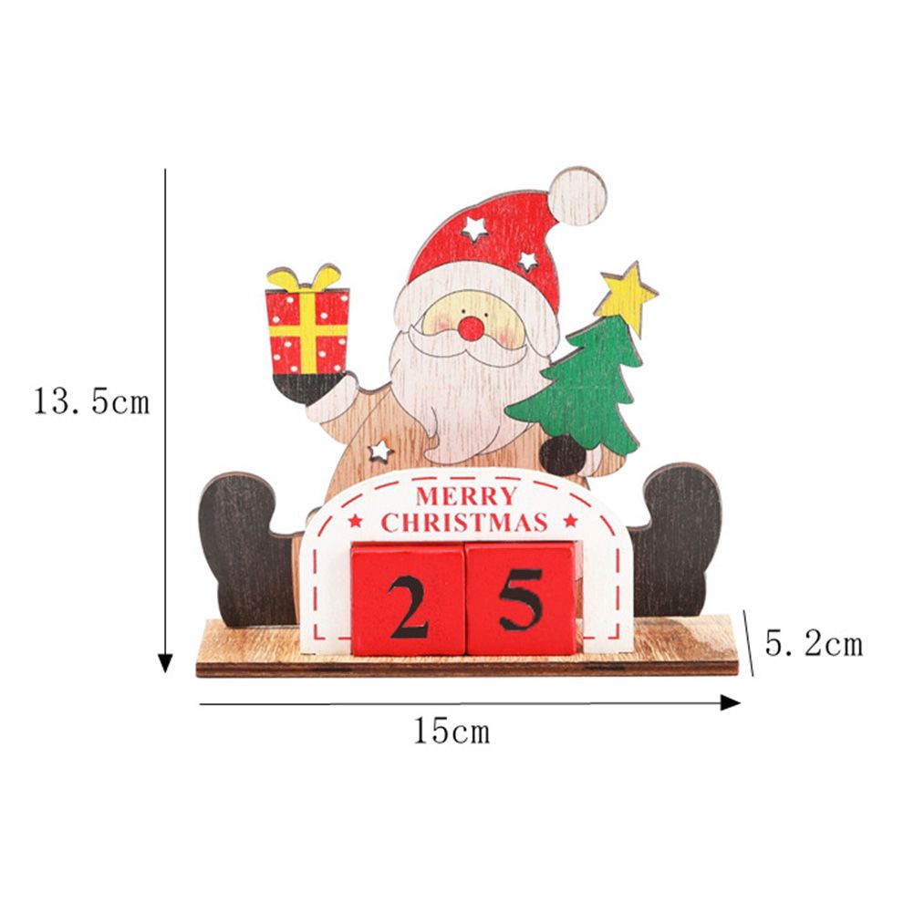 Christmas Countdown Calendar Santa Claus Snowman Elk Calendar Cartoon Advent Calendar DIY Craft for New Year Party Decor โ image 2