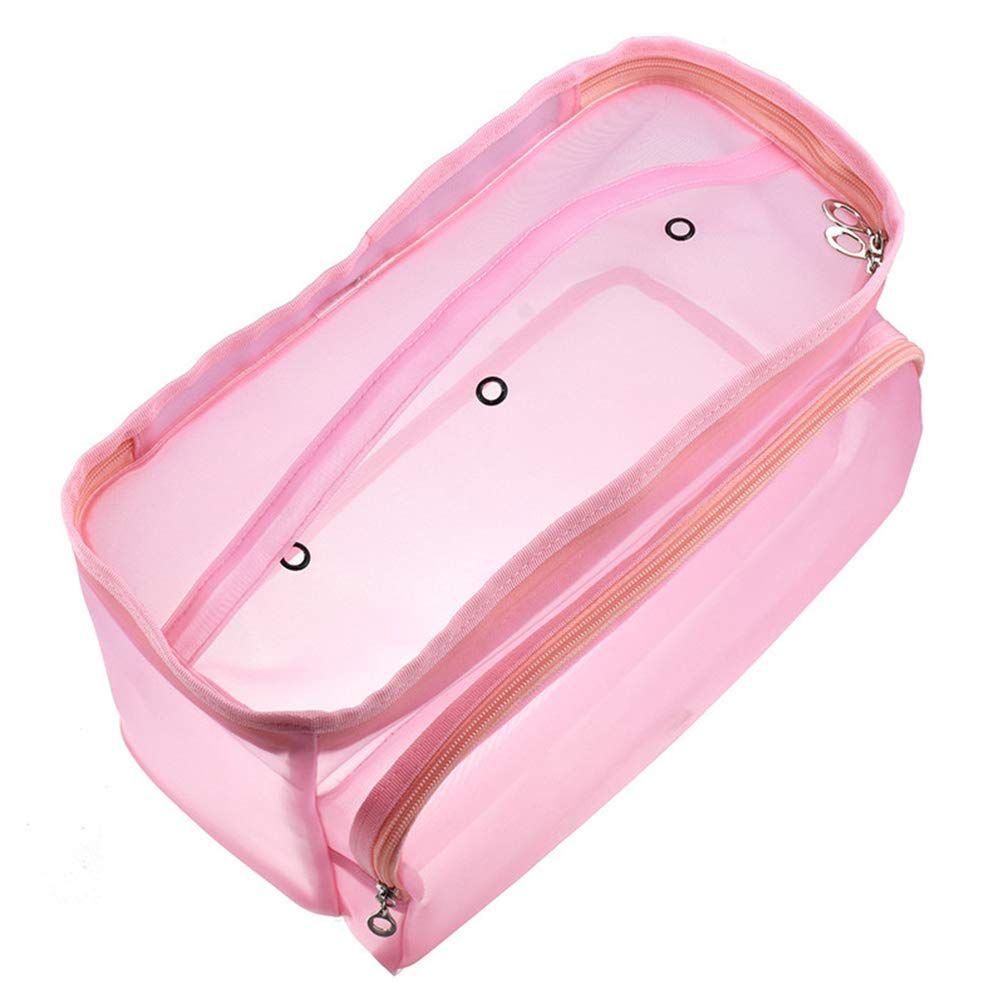 Knitting Bags Nylon High Capacity Mesh with Zipper Yarn Tote Holder Organizer Storage Case for Sewing Carrying Knitting Needles — image 3
