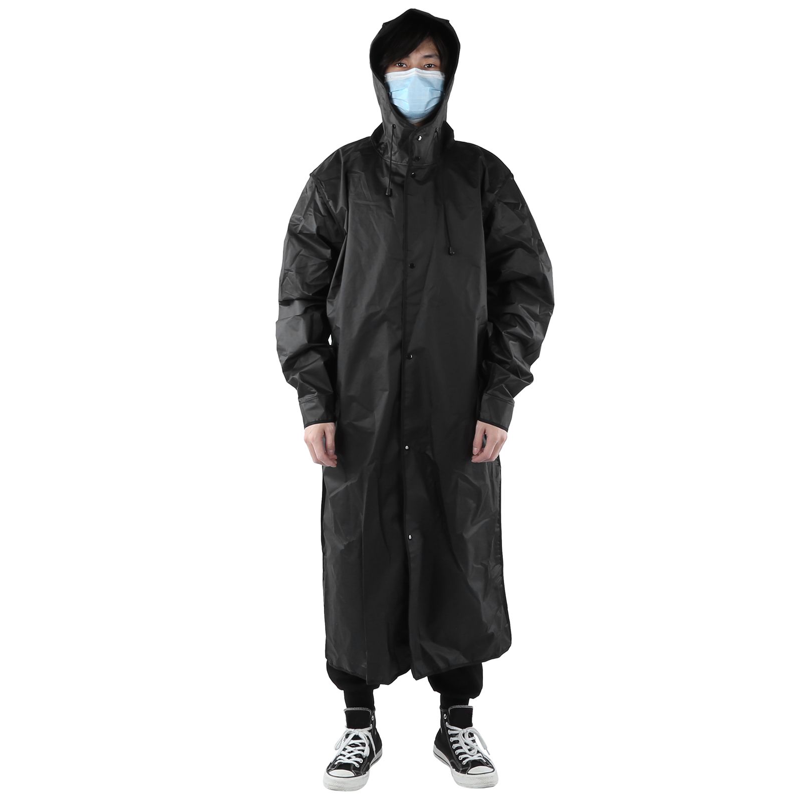 Hooded Raincoat Portable EVA Waterproof Outdoor Rainwear for Camping Hiking RidingXXL — image 5
