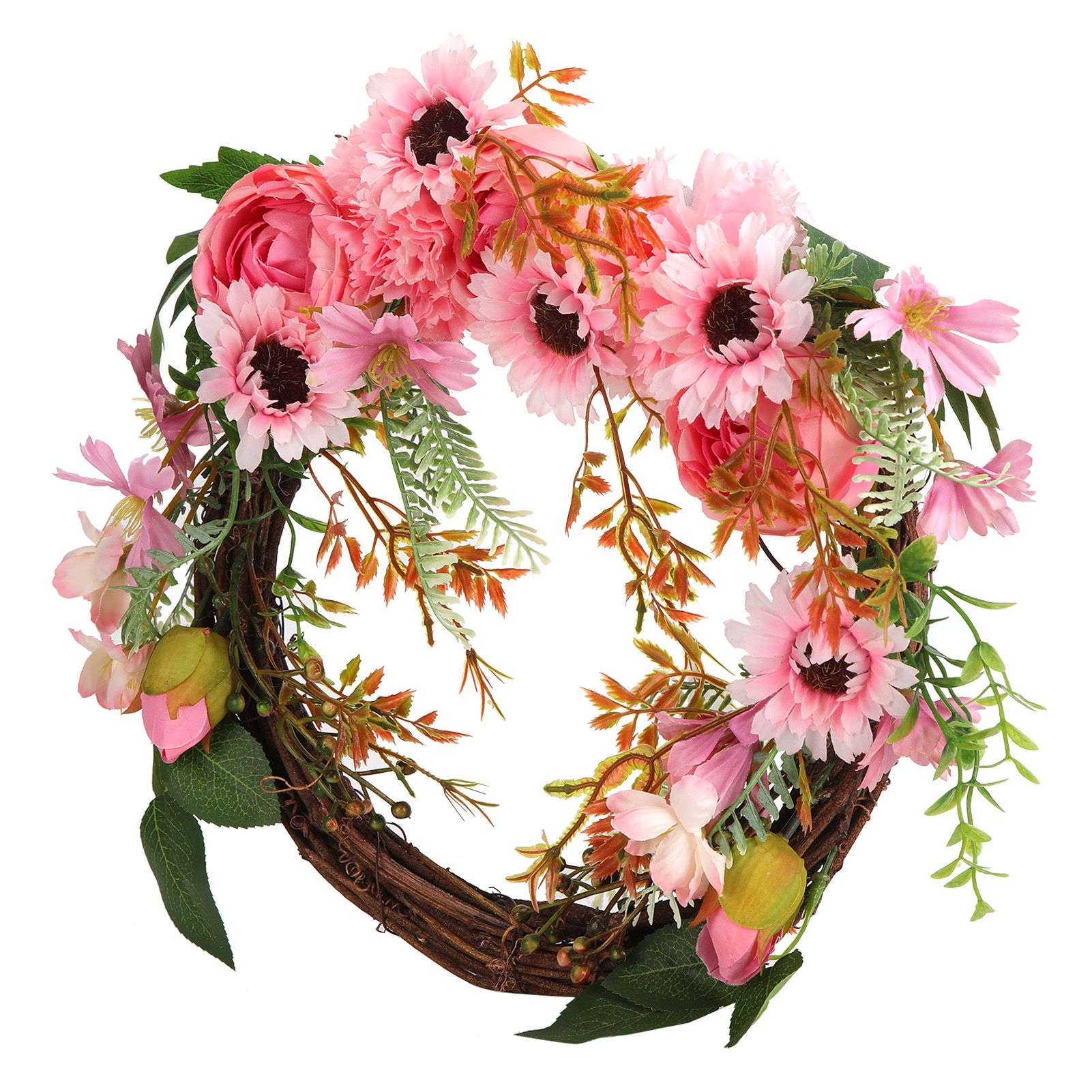 Artificial Flower Wreath Simulation Peony Door Hanging Garland Festivals Party DecorationPink — image 6