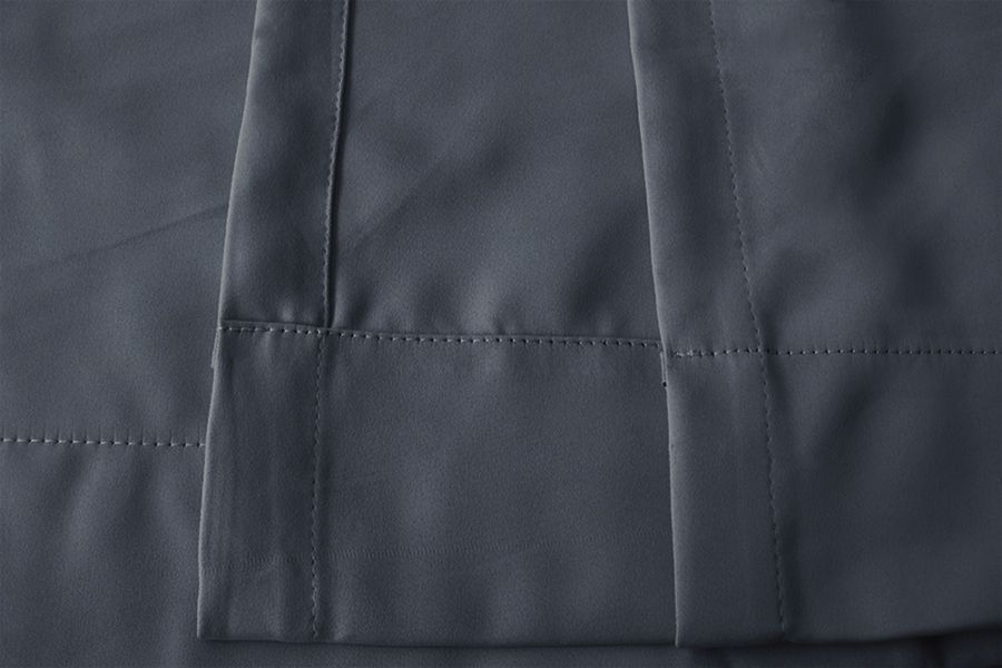 Blockout Curtains 540x230cm PINCH PLEAT+ Hooks High Level Fabric Grey Blue — image 5