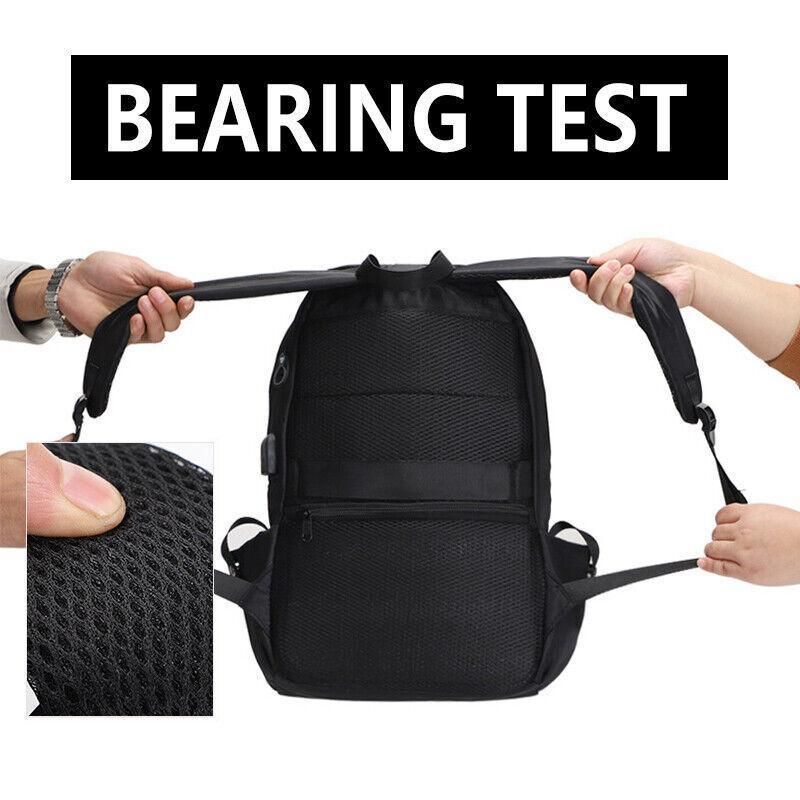 Mens Backpack Large Capacity Waterproof Schoolbag Laptop Work Travel Bag - Red — image 4