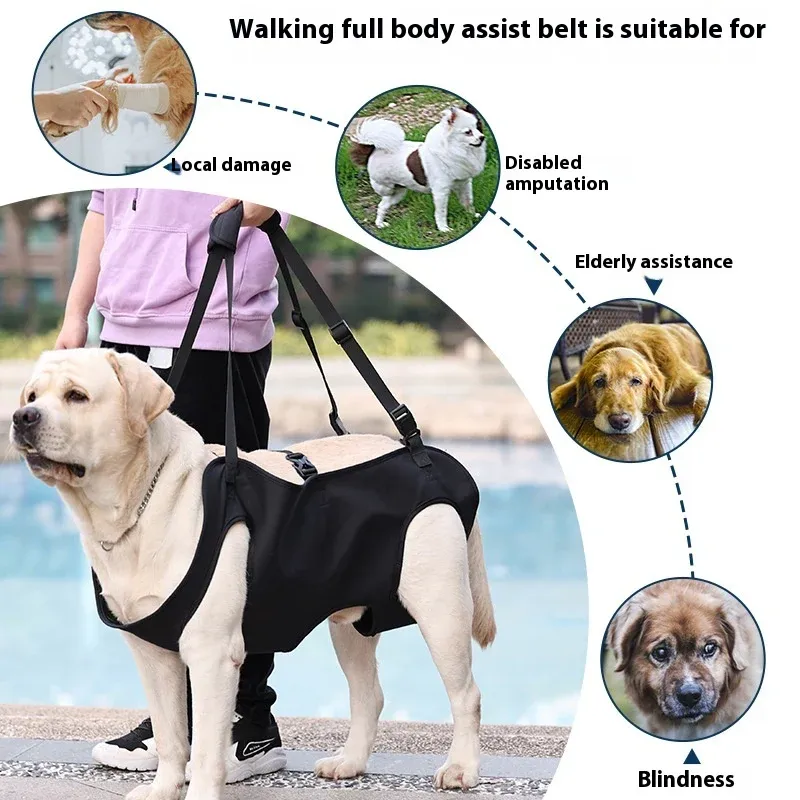 Dog Support Harness Oxford Cloth Mobility Assistance Strap, Pink,XL — image 4