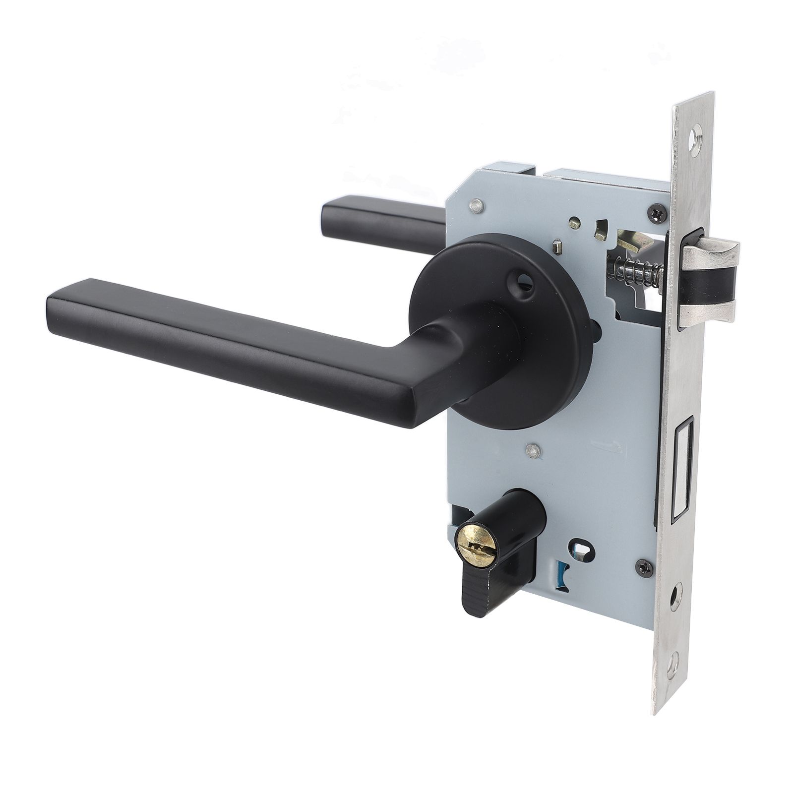 House Door Handle Lock Aluminum Black Antioxidant Coating Shock Resistance Door Lever for Bedroom Home Room โ image 5
