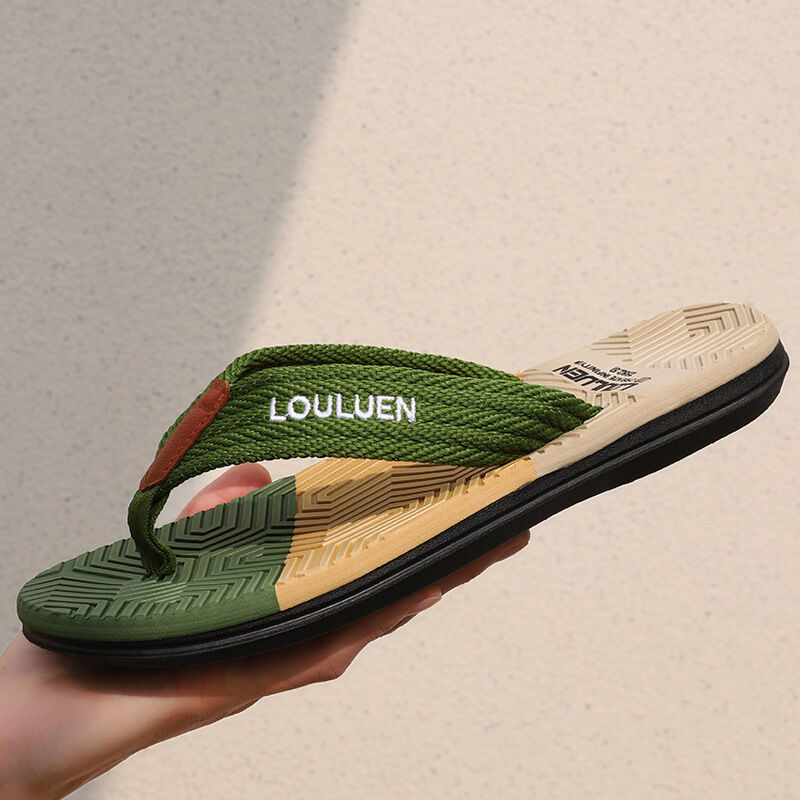 Men's Flip Flops with EVA-PVC Dual Sole, Green for Comfort & Style for Summer Beach & Daily Wear(41) โ image 5