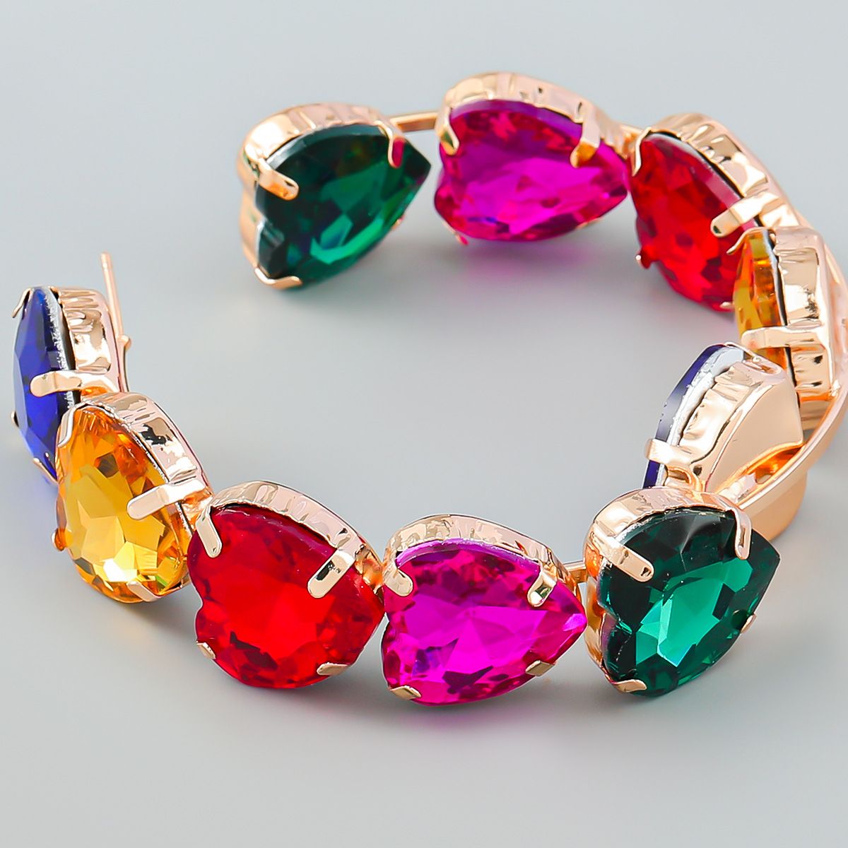 Large Hoop Earrings Colourful Geometric Circle Earrings Chunky Hoop Earrings Statement Dangle Earrings — image 4