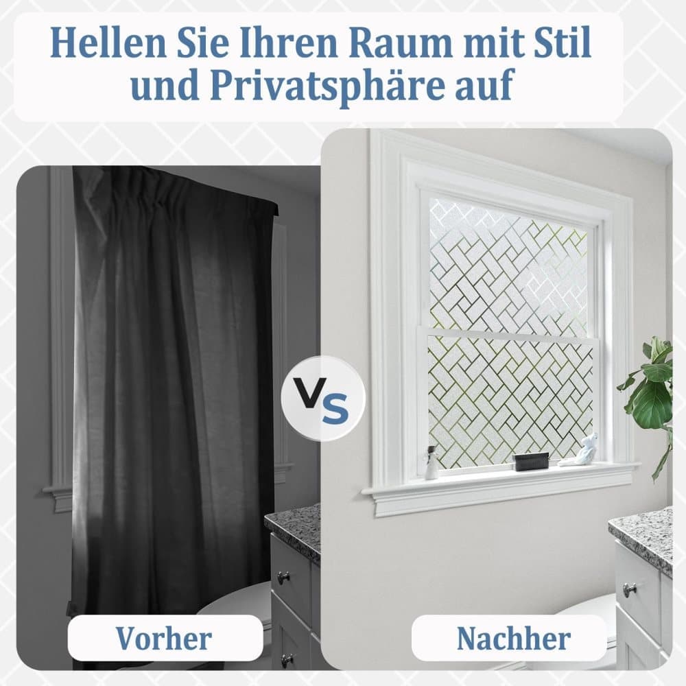 50cmx2m Window Film Self Adhesive Privacy Protection 3D Decorative Frosted Glass Film — image 2