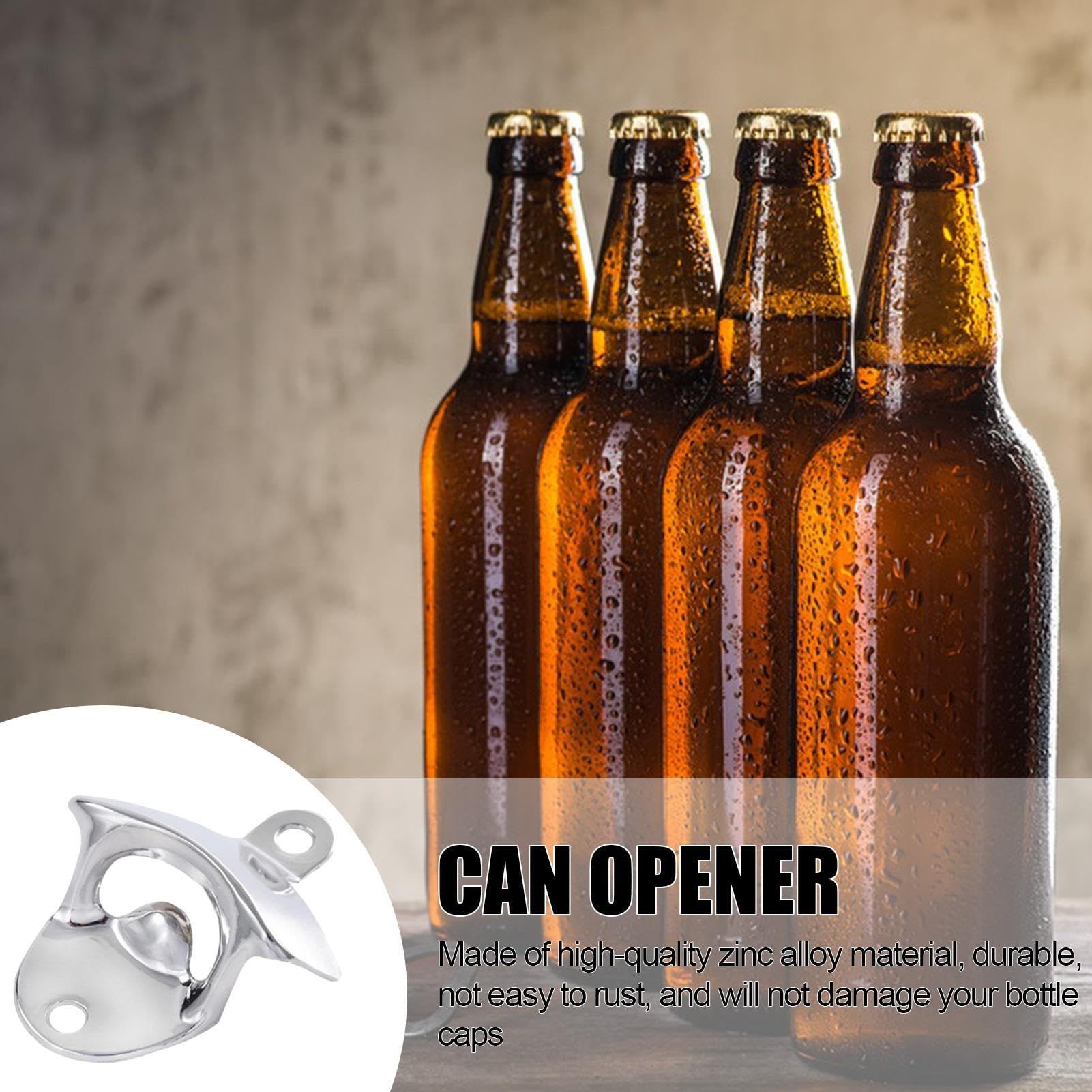 Bottle Opener for Seniors,Zinc Alloy Fixed Bottle Cap Beer Opener - Kitchen Gadgets Bottle Opener for Men, Women, Children, Elderly — image 5
