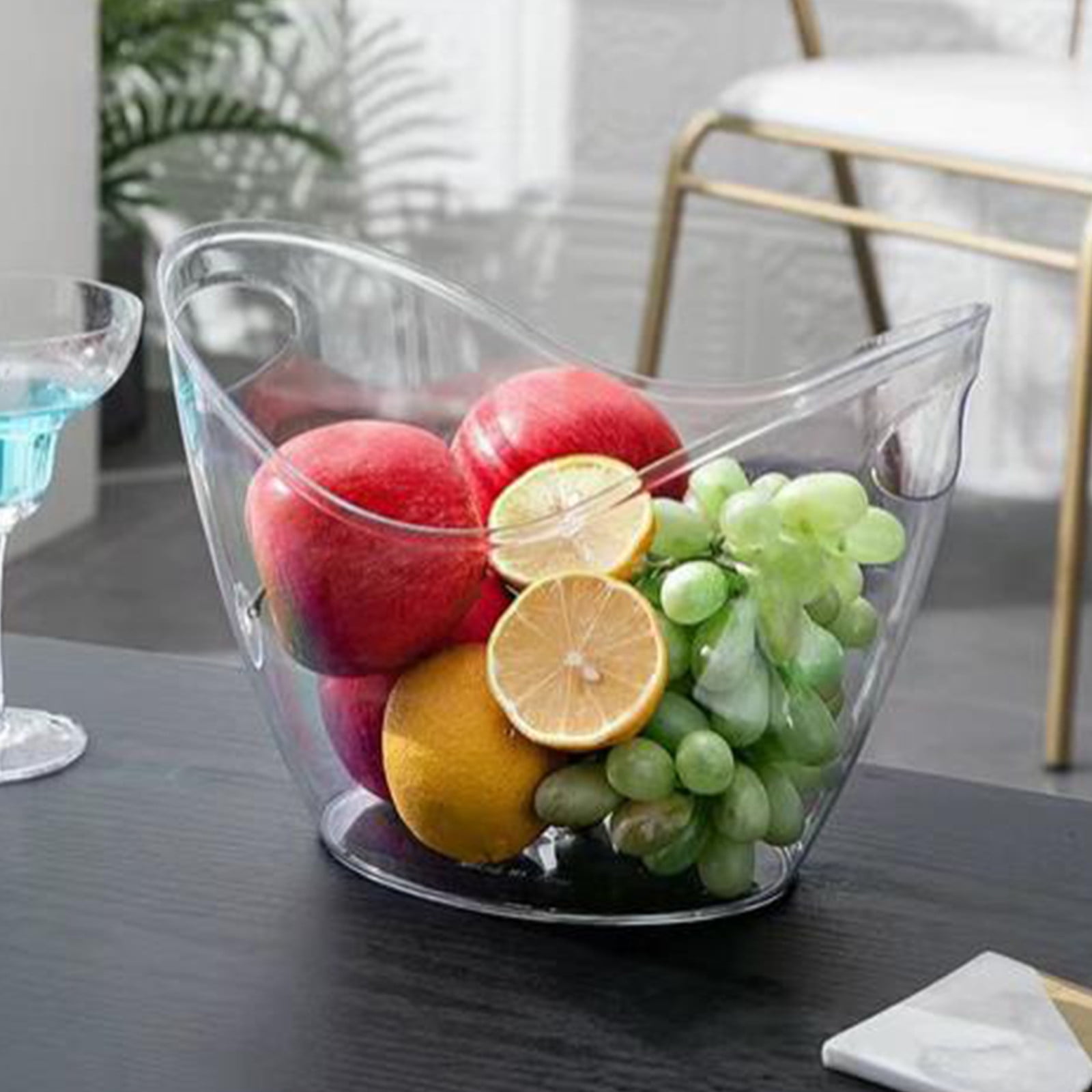 Plastic Ice Bucket for Parties, Bar, Home, Kitchen, Outdoor Etc, Champagne Bucket for Beer Wine, Fruit Clear — image 5