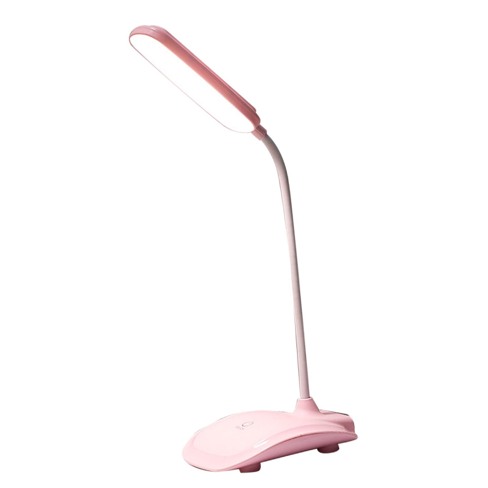 LED Desk Lamp Touch Control Three Level Color Temperature Stepless Dimming USB Charging Table Lamp Pink โ image 3
