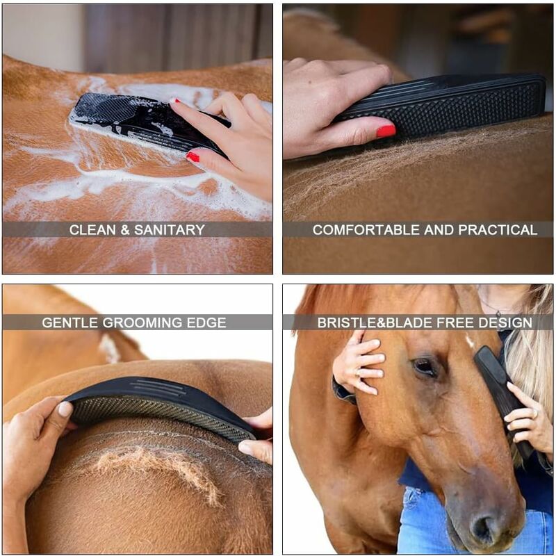 Horse Massage Comb Horse Grooming Washing Brush Hair Strip Gentle Horse Groomer Dogs Comb Washing Massage Grooming & โ image 2