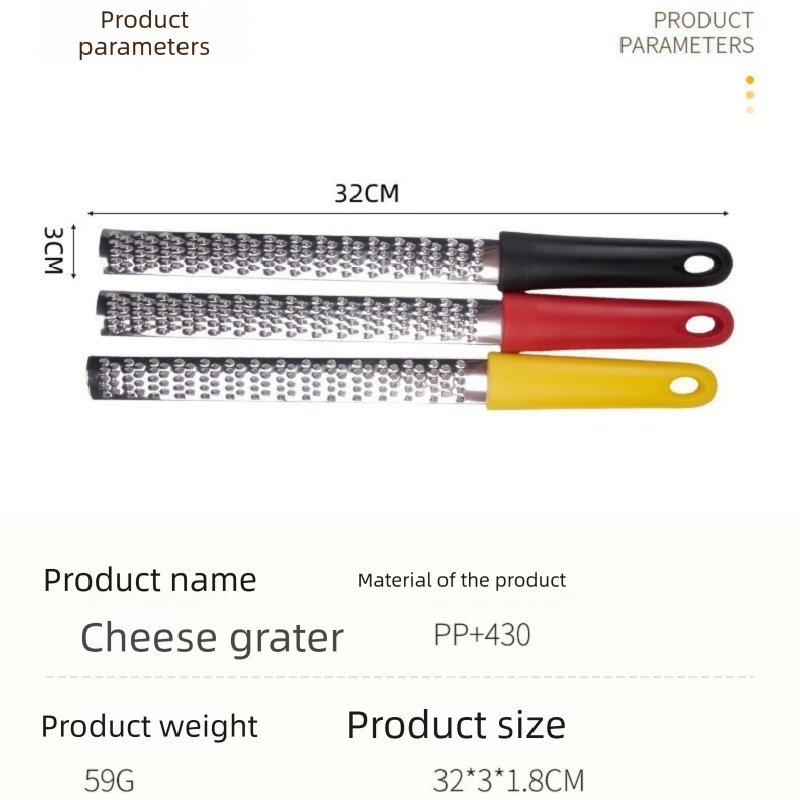 3-PCS Yellow Stainless Steel Lemon Zester and Cheese Grater 32cm Long Multi-functional Kitchen Grater for Citrus Ginger and Chocolate Australian Home Cooking โ image 5