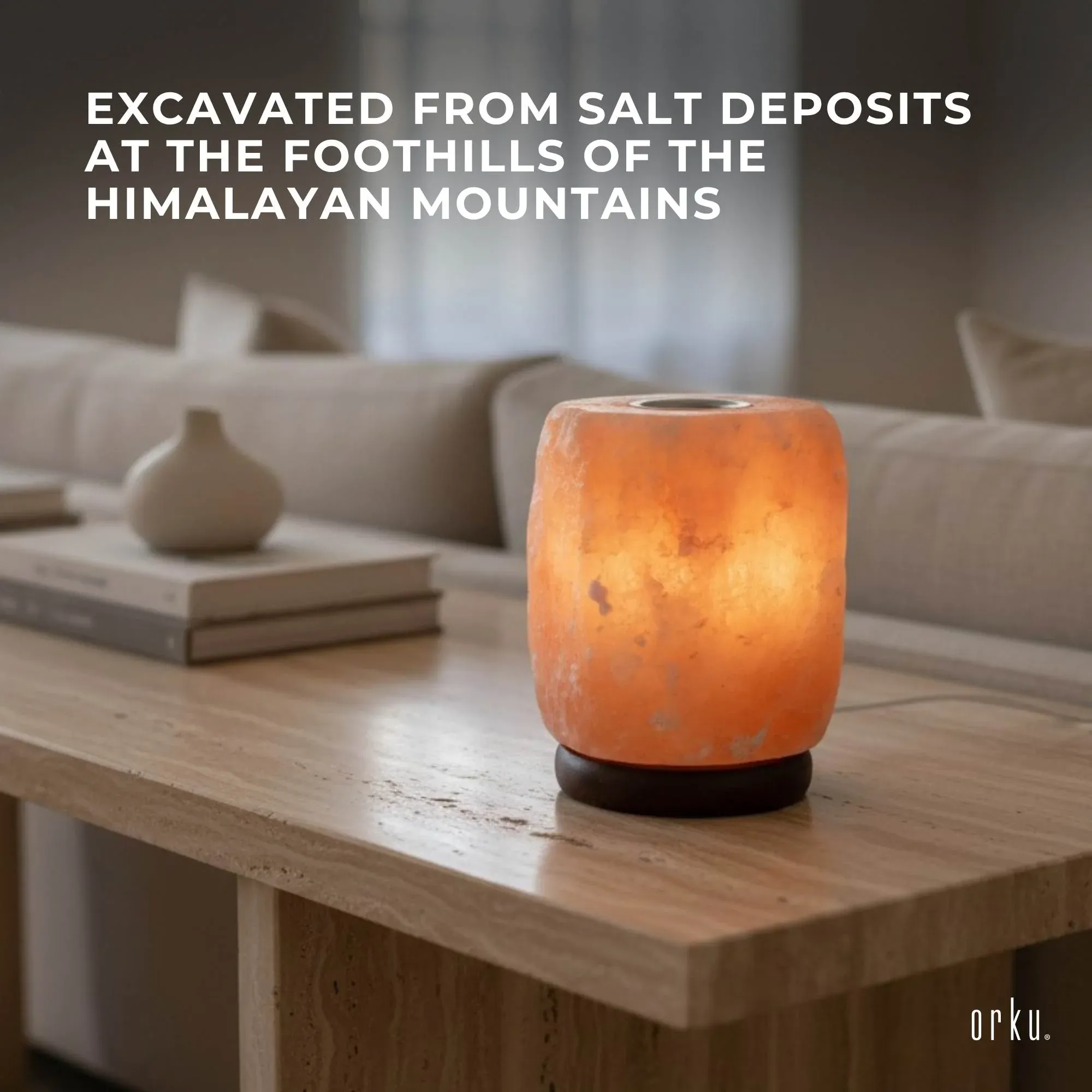 Orku 3-5kg Himalayan Pink Salt Aromatherapy Lamp - Essential Oil Diffuser โ image 3