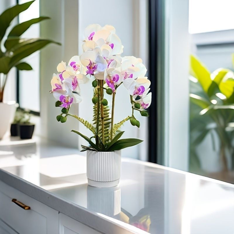 Artificial Phalaenopsis Touch-Sensitive Artificial Plant Moisturizing - Purple - Size 50-11-11 — image 2