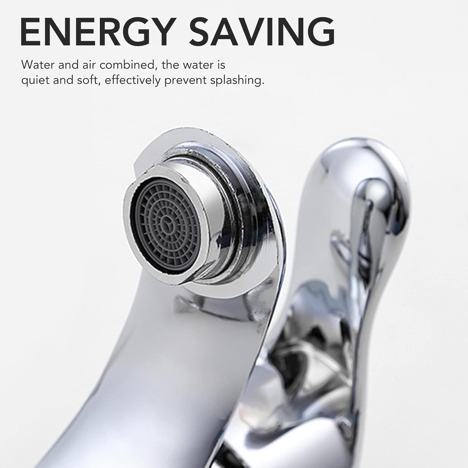 Modern Bathroom Sink Faucet, Zinc Alloy, Chrome Finish, 2 Hole, Single Handle, Easy Install, Suitable for Home & Hotel โ image 4