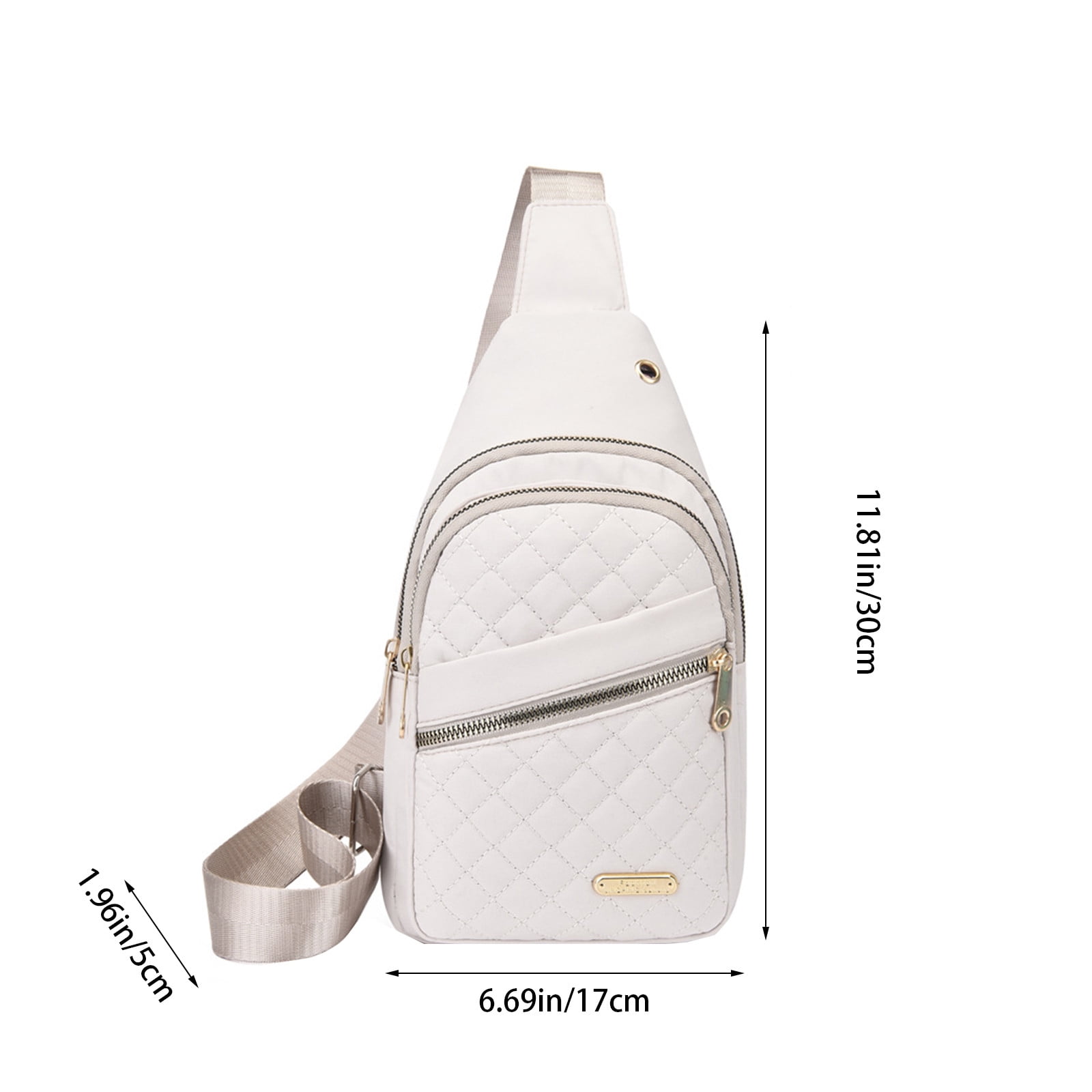 Sling Bag for Women, Crossbody Sling Backpack Small Sling Bag Multipurpose Crossbody Shoulder Bag Travel Hiking Backpack, Sling Bag for Men #1-White — image 3