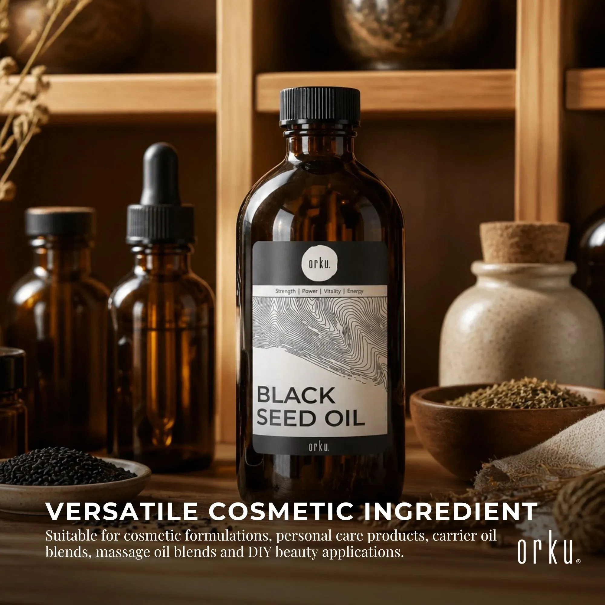 Orku 1L Black Seed Oil Pure Cold Pressed 100% Ethiopian Nigella Sativa Cumin — image 4