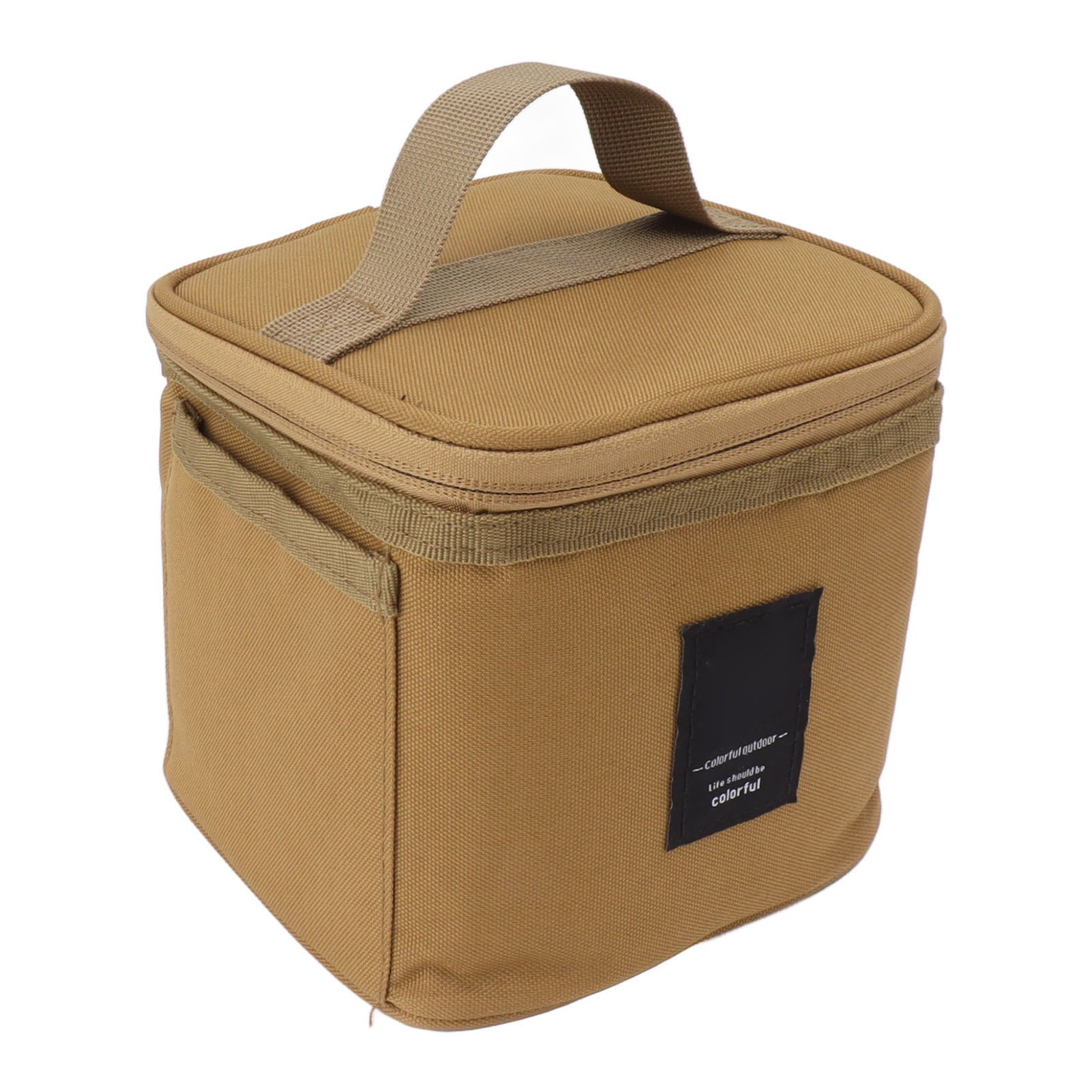 Spice Bottle Carry Bag Removable Inner Divider Oxford Cloth Portable Seasoning Jar Bag for BBQ Picnic Camping Khaki โ image 3