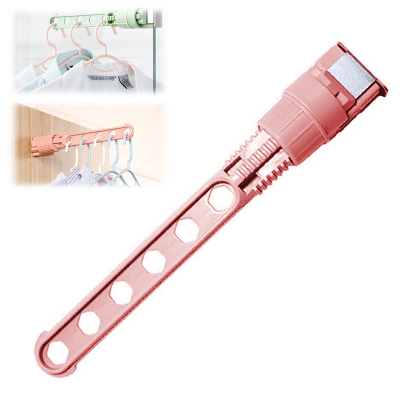 2 pcs Folding Wall Mount Clothes Hanger Non-Drilling Wall Mounted Clothes Hanger Rack - Portable Travel Laundry Drying Rack
