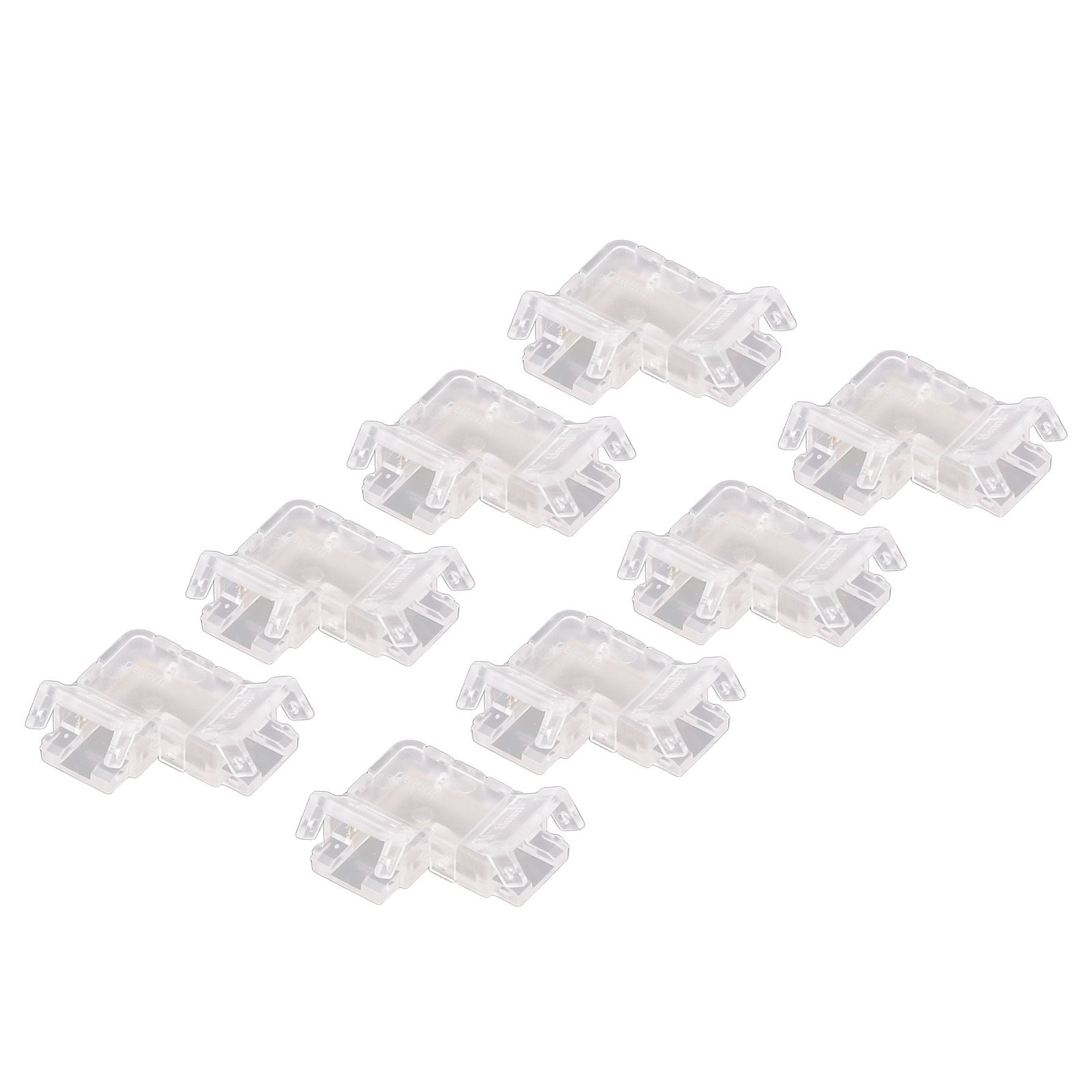 8pcs COB Connector Professional 2Pin 8mm Transparent L Shaped LED Strip Light Connectors for COB LED Strip Light — image 6