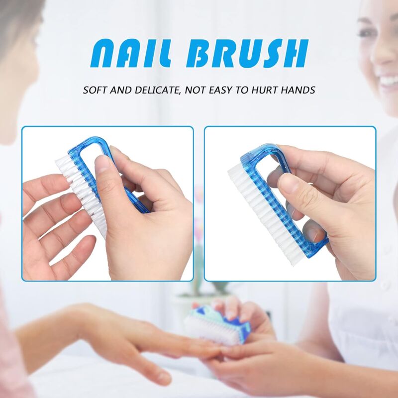 Handle Nail Brushes - 4 pcs Plastic Nail Cleaning Brushes - Scrub Brushes For Cleaning Nails — image 3